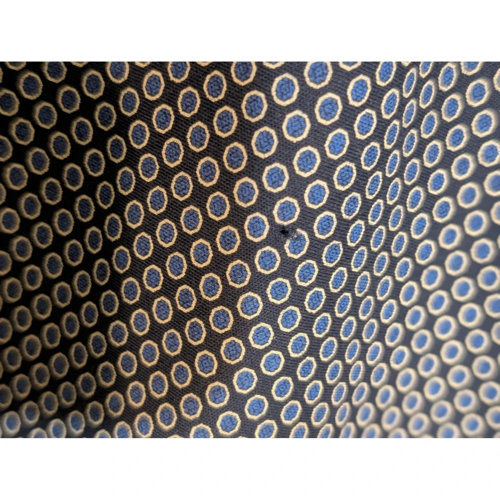 Polo Ralph Lauren Classic Fit Polo Shirt Patterned Casual Blue Large (Tiny Hole)